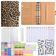 A6 PU Leather Loose-Leaf Binder, Economic 6-Ring Notebook, Fashion Design, Personal Notebook Cover, With Magnetic Snap, Can Be Used As Cash Budget Organizer, Photo Album, Back To School & Study Supplies - A6 - View 4