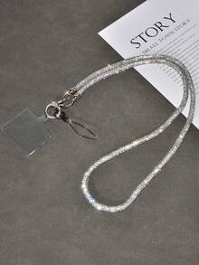 奢华水晶挂绳长带,闪亮斜挎手机吊饰链,时尚手提包肩带,高端 - 彩色 - 查看 53