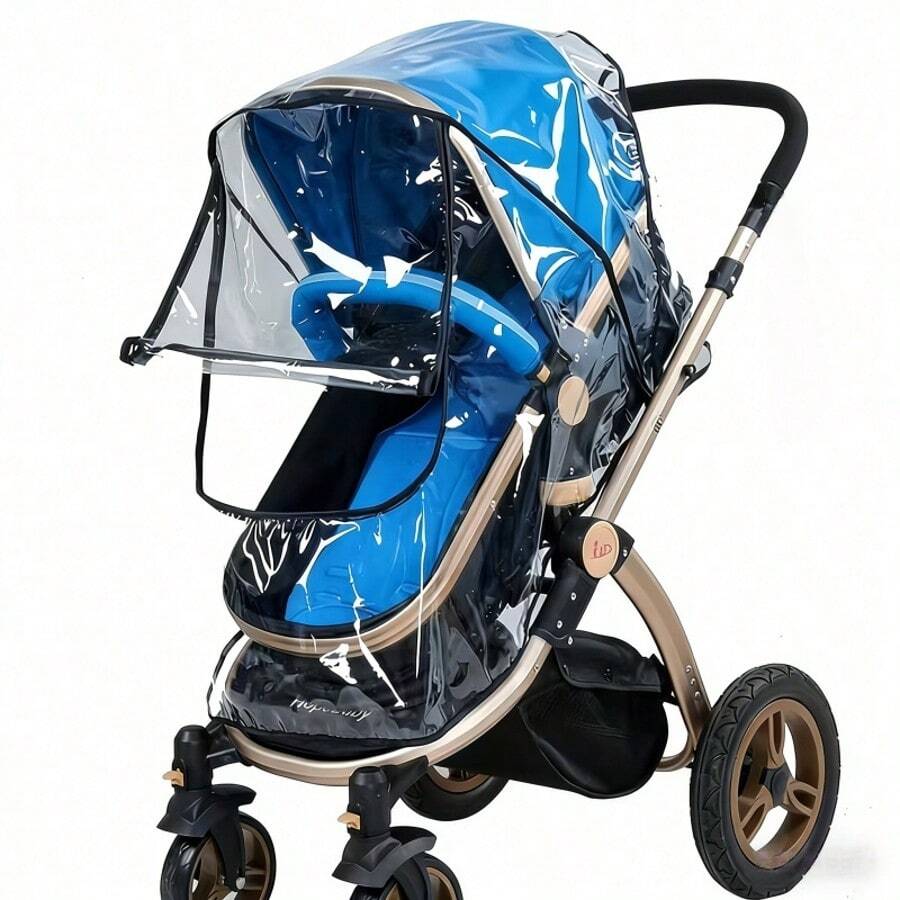 1pc Baby Stroller Rain Cover, Universal Stroller Wind And Rain Cover - U-shaped Rain Cover In the Measuring Hole - View 1