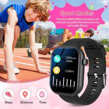 儿童智能手表，带音乐控制、来电提醒、计步器、自定义壁纸，兼容iOS和安卓系统，时尚男女童礼物 - 查看 8