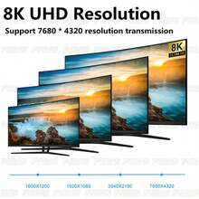 FYRVW 8K DisplayPort 1.4 线缆，240Hz 8K DP 线缆，165Hz DisplayPort 线缆，适用于 8K DisplayPort 视频、PC、笔记本电脑、电视、DP 延长线 - 查看 10