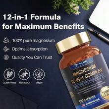 3Pack  Magnesium 12 In 1 Complex 700mg - Glycinate Citrate Malate Taurate - đóng gói - Xem 2