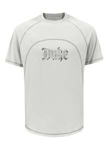 男士春季字母印花T恤上衣，无袖背心短袖，情侣款，春夏秋季 - 白色 - 查看 2