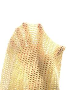 Women's Casual Embroidered Knit Top, Spring/Summer - Yellow - View 6