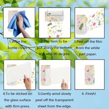6pcs/Set 16oz Cup UV Protection DTF Wrap - Floral Bloom Design Spring/Summer Theme Sublimation Sticker, Motivational Quote, Creative Mother's Day Gift Idea, Waterproof Decal DIY - Flower Bloom Design - View 12