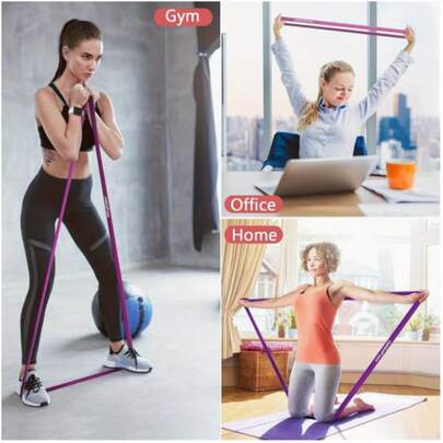 Bộ 5 dây kháng lực cầm tay - 4 mức độ kháng lực, độ căng trung bình, bền, phù hợp cho tập luyện thể dục.