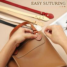 2个51厘米/20.2英寸PU皮革手提包提手，缝制手提包替换配件，托特包、斜挎包、单肩包制作材料，每个包需要2个，DIY钱包制作材料 - 多色 - 查看 4