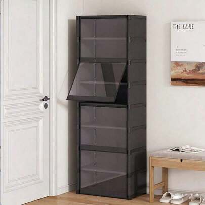 Çok Katlı Ayakkabı Rafı, Ev Koridoru Depolama Rafı, Basit Toz Geçirmez Ayakkabı Dolabı, Kapaklı Ayakkabı Rafı, Şeffaf Kapaklı Ayakkabı Dolabı, Çanta, Kitap, Giysi, Oyuncak Saklanabilir, Yere Monte Edilen Toz Geçirmez Ev Depolama Dolabı, Çok Katlı Depolama Rafı