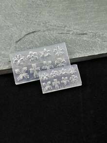 2件套春日花瓣硅胶美甲模具，百合樱花图案，DIY美甲模具模板，3D雕刻，可重复使用，适用于美甲沙龙和家庭DIY，是夏季Y2K美甲设计的完美之选。 - 無色 - 查看 7