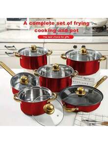 18-Piece Ceramic Non-Stick Cookware Set, Oven & Dishwasher Pots & Pans Complete Kitchen Collection. Healthy Cooking, Easy Clean. - View 7