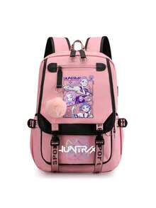 K-Pop   Print Korean College Style Backpack, Ergonomic Spine Protection Large Capacity School Bag For Junior & Senior High Students - 34 - 查看 2