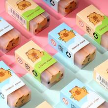 1pc Creative Capybara Rubber Eraser, Cartoon Cute Smudge-Free Super Clean For Exam, Drawing, Pencil, Stationery (Random Style) - A - View 9