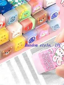 8pcs/Set Jelly Shaped Erasers, Easy To Use, Suitable For Office, Party And School Stationery Occasions; Erasers, Office Supplies, Pencils, Back To School, Ramadan, Product Image For Reference Only (Random Style) - Eraser - View 14
