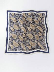 26.77 英寸（68 厘米）仿丝印花方巾，女士时尚透气多功能头巾/颈巾配饰，1 条装 - 彩色 - 查看 4