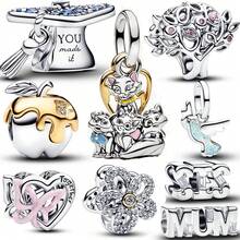 1 Mặt dây chuyền hình quả táo và mũ tốt nghiệp thời trang, mạ bạc, phù hợp với vòng tay, dây chuyền, quà tặng tự làm dịp lễ. - Nhiều màu - Xem 1