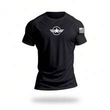 Men's Dry Fit Military T-Shirt BOPE Ghost - Immediate Shipping - MILITARY STAR - Black - View 1