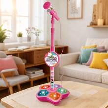 Kids Karaoke Machine With Microphone - Karaoke Audio System Designed For Babies. Includes MP3 Player. Audio Connection Cable. Can Connect With Smartphones And Tablets To Sing Along. - Multicolor - View 10