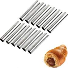 Khuôn làm bánh bằng thép không gỉ - Ống làm bánh cannoli tái sử dụng cho bánh ngọt Đan Mạch, làm bánh tại nhà cho gia đình, món tráng miệng ngày lễ và dã ngoại - Dụng cụ nhà bếp chuyên nghiệp tự làm - Xem 12