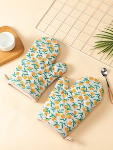 Một đôi găng tay nhà bếp kẻ sọc, hai mặt chần bông, họa tiết hình thoi, dày dặn, chịu nhiệt dùng để nấu nướng và làm bánh, dụng cụ nhà bếp, găng tay chịu nhiệt gia dụng, 2 chiếc. - Xem 13