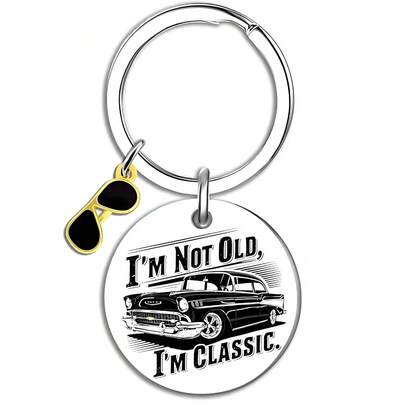 1 szt. Brelok do kluczy samochodowych w klasyczny wzór w kratkę, spersonalizowany prezent na Dzień Ojca, dla miłośników samochodów