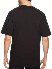 Unisex "Area 51 Alien Fugitive" Funny Print T-Shirt, Black UFO Pattern, Prison Escape Design, Soft Breathable Pure Cotton, For Sci-Fi Fans And Conspiracy Theorists, Birthday Gift For Alien Enthusiasts, Everyday Wear, Fun Print, Durable Fabric, Pop Culture Top, Casual Style - 黑色 - 查看 2