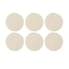 Nordic Ins Style Woven Placemat, Heat Resistant Silica Gel Waterproof Anti-Slip Quick Drying Tabletop Mat - Beige - View 13