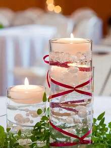 1袋/10000颗透明花瓶填充珠，可用于填充漂浮珍珠、制作漂浮蜡烛、婚礼中心装饰、花卉摆设等。 - 1袋 - 查看 5