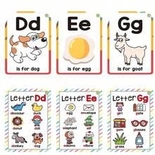 27pcs English Alphabet Flashcards, Early Education For Children, Learning Colors Animals Letters Enlightenment Cognitive Cards - Multicolor - View 6