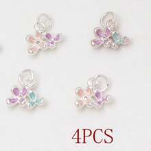 1pc/4pcs/8pcs Delicate Mini Lilac & Osmanthus Flower 3D Pendant DIY Beaded Necklace & Earring Jewelry Accessories - Multicolor - View 11