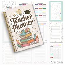 1 cuốn sổ tay A5 dạng lò xo "Kế hoạch giảng dạy", sổ lập kế hoạch bài học kèm theo theo dõi điểm số và điểm danh, thiết kế hoa hướng dương và sách dễ thương, món quà tri ân giáo viên hoàn hảo, dụng cụ sắp xếp lớp học di động dành cho giáo viên. - A5 - Xem 7