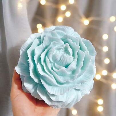 1pc Oversized Peony Silicone Mold, Used For Homemade Soap And Candle Resin Plaster Prop Ornaments. The Process Resin Mold Can Be Reused And Easily Demolded