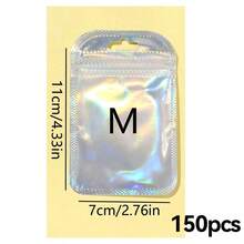 150/100/30/10入 PVC透明密封拉鍊珠寶袋，防氧化、防變色，可用於存放耳環、項鍊、珠寶、小禮物、配件，亦可用作派對伴手禮袋或情人節禮物袋 - 彩色 - 查看 18