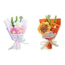 1-3pcs Mini Artificial Flowers With Gift Bag, Suitable For Valentine's Day, Mother's Day Bouquets And Small Gifts - Multicolor - View 15