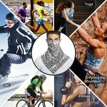 1pc Unisex Spring/Autumn Neck Gaiter Face Mask, Outdoor Cycling Balaclava Scarf, Multiple Patterns, Soft Texture, Elastic Breathable Fabric, Sun Protection, Dust-Proof, Windproof, Moisture-Wicking, Washable, Suitable For Outdoor Activities, Hiking, Fishing, Running, Cycling, Trekking In Spring And Autumn - Black and White Flowers - View 4