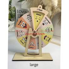 1 pieza Dial de ajuste de emoción de madera rústica - Herramienta de gestión de emociones expresivas y tablero de exhibición de escritorio - Sin electricidad requerida, apto para dormitorio/espacio del hogar - Decoración festiva de temporada (Halloween/Acción de Gracias/Festival de junio), promoción de la conciencia de la salud mental, señalización de la oficina del psicólogo, herramienta de aprendizaje emocional, decoración para iniciar conversaciones, tablero de corcho, tablero de alfileres, tablero de visión - Rueda de regulación de las emociones - Ver 9