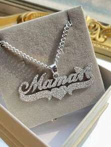 1. Dây chuyền thép không gỉ mờ tối giản cá nhân hóa, mặt dây chuyền mạ vàng khắc tên tiếng Anh theo yêu cầu, hình trái tim hoặc hình bướm, thời trang, co giãn, đơn giản, giản dị, cá nhân hóa, một món quà độc đáo dành cho bạn gái, mẹ, gia đình, bạn bè, con gái nhân dịp kỷ niệm, Ngày Valentine, Ngày của Mẹ, sinh nhật, lễ tốt nghiệp, đeo hàng ngày, đám cưới. - Nhiều màu - Xem 9