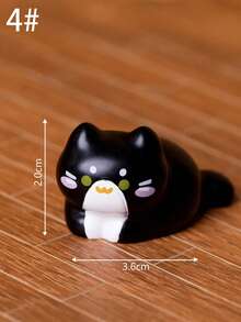 Random Cute Cat Figurine, Exquisite And Compact Micro Landscape Decor, Suitable For Decorating Bedroom, Office Desk, Living Room, Dorm, Windowsill, Soft And Sweet Decorative Accessory To Bring A Healing Ambiance To Daily Spaces. - 1# - View 6