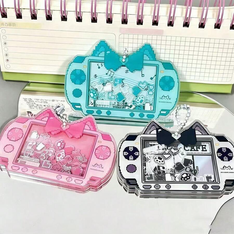 New Pixel Music Cat Game Console Acrylic Rocking Toy DIY Piece, Desktop Decor, Car Decor, Birthday Gift, Holiday Gift - Multicolor - View 1