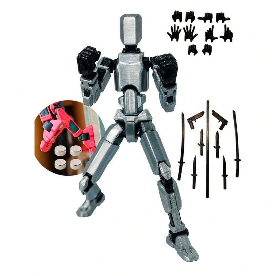 Dummy 13 Enhanced Articulated Doll Assembly Kit With Magnet - 銀色 - 查看 1