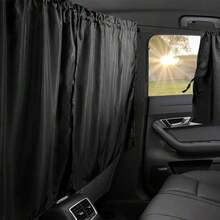 Auto Verdunklungsvorhänge, universelle Auto Fensterrollos, Auto Rücksitztrennvorhänge mit Sichtschutz, für Reisen, Camping, Nickerchen, Schlaf, Auto Sommer Zubehör - Vorhang - Übersicht 2