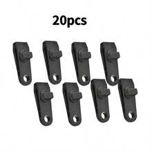 8/20个装户外露营防风遮阳网夹，固定帐篷夹，尼龙多功能油布发爪，帐篷钩，天篷夹 - 黑色 - 查看 10