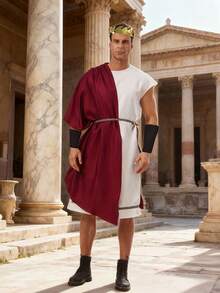 男士中世纪罗马和希腊国王服装 - 紅色 - 查看 8