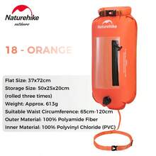 Naturehike 18L充氣防水收納袋，附手機防水袋，大容量便攜式 - 彩色 - 查看 14