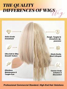 Linen Blond Stright Bob Wig With Bangs- 12inch Synthetic Wigs For Women Heat Resistant Cosplay Colourful Synthetic Hair Wig High Temperature Hair For Women Holiday Daily Fashion Style Synthetic Hair Wig For Halloween And Christmas - 亞麻金 - 查看 10