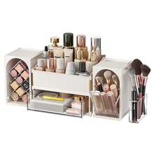 高端化妆品收纳盒,护肤品、面膜、乳液收纳盒,防尘桌面支架 - 彩色 - 查看 13