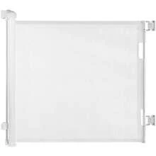 Retractable Stair Gate – 33" Tall Gate With One-Hand Operation For Stairs, Doorways, Hallways & Outdoor Use - White - 300cm - View 4