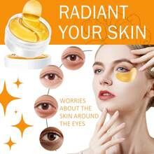 Xioimy 60片姜黄眼膜，提供弹性和保湿护理，提亮眼周肌肤，平滑眼周肌肤，淡化黑眼圈，即刻紧致眼周肌肤，适合所有肤质。 - 數量 - 查看 4