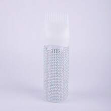 1pc 120ml Crystal Rhinestone Hair Oil Bottle With Comb, Suitable For Salon And Home Use - View 16