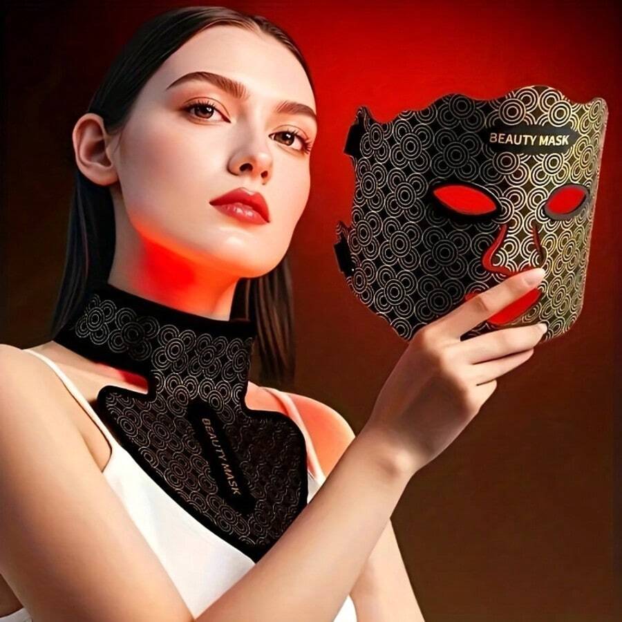 Máy làm đẹp da mặt và cổ 7 chế độ, có thể điều chỉnh cho các loại da khác nhau, chống nếp nhăn, chống lão hóa, xóa tàn nhang, giảm quầng thâm, quà tặng cao cấp.