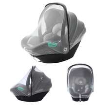 1pc Baby Car Seat Mosquito Net - Universal Infant Stroller Anti-Mosquito Cover, High Quality Mesh Fabric, Machine Washable - White Basket Mosquito Net - View 5